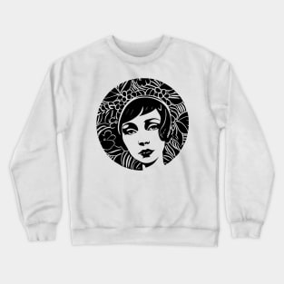 Retro Mod Girl Crewneck Sweatshirt